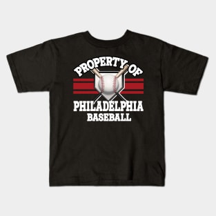 Proud Name Philadelphia Graphic Property Vintage Baseball Kids T-Shirt